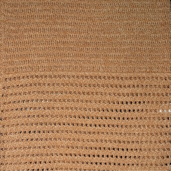 Nine West Tan Crochet Knit Midi Skirt Women’s Large layering NWT - Picture 4 of 8
